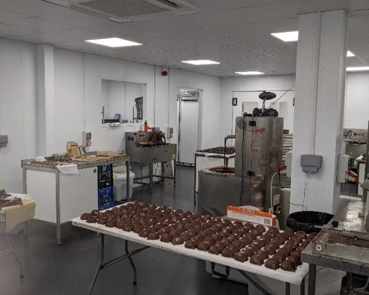 pipeline trench laid through industrial landscape