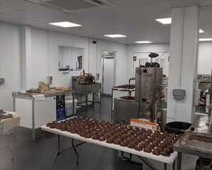 pipeline trench laid through industrial landscape