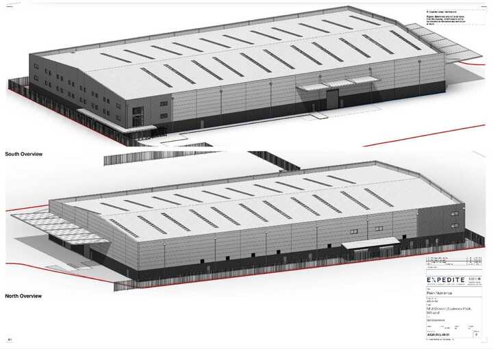 pipeline trench laid through industrial landscape