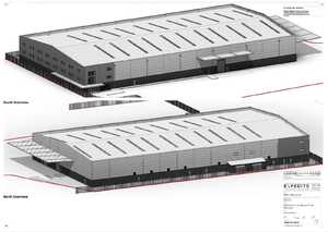 pipeline trench laid through industrial landscape